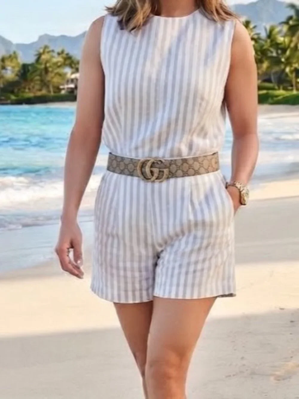 BANANA REPUBLIC Pinnacles Linen Romper XXS NWT